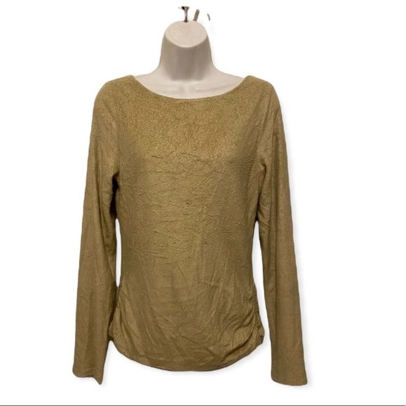 Anthropologie Saturday Sunday Rhea Boat-Neck Soft Plush Ruched Top Size Medium - Picture 4 of 14